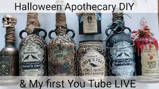 Halloween Apothecary Bottles and Jars  * Accidently deleted my very first LIVE*