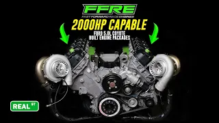 2000HP Capable FFRE Ford 5.0L Coyote Built Engine Packages - Short Blocks & Long Blocks