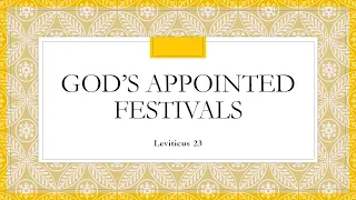 Leviticus 23 God's Appointed Festivals