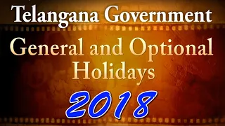 Telangana Govt Holidays Calendar 2018