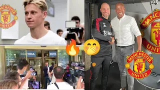 Frenkie!!! 🔥 Frenkie De Jong to Manchester United as Erik Ten Hag finally confirms he is bracing hi