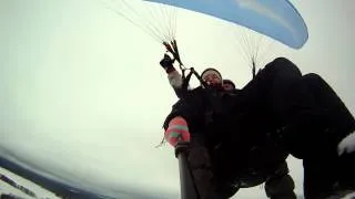 Paragliding near Moscow, Russia. April, 8th, 2012