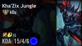 Kha'Zix Jungle vs Kindred - k0u - EUW Challenger Patch 6.9