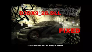 HOW TO FIX d3dx9_26.dll ERRORS in  NFS MOST WANTED