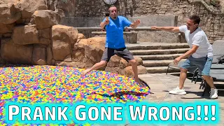Pranking Trinity and Madison GONE WRONG! Dave Pushes Me into Ball Pit Pool!!!