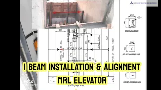 I BEAM AND GEARLESS MOTOR INSTALLATION AND ALIGNMENT WITH FOLLOW THE EMBEDDED DIAGRAM (MRL ELEVATOR)