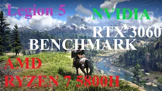 Lenovo Legion 5  2021 AMD Ryzen 7 5800H RTX 3060 130W Red Dead Redemption 2 Benchmark Ultra Preset