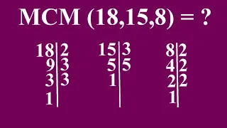 Calcular el mínimo común múltiplo (m.c.m.) de 3 números