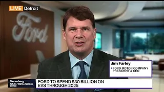 Ford CEO Farley on EV Production, Chip Shortage, Tesla