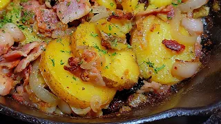Skillet potatoes and onions I crave #recipe