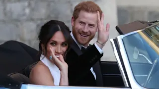 Le prince Harry et Meghan après leur mariage à Windsor