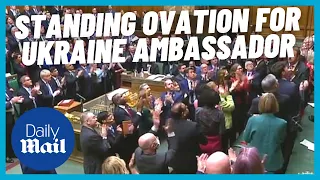 Boris Johnson leads standing ovation for Ukrainian ambassador at PMQs