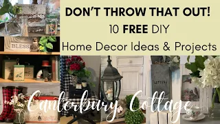 10 FREE DIY Decor Ideas to Refresh Your Home (Using Trash and Things You Already Have)!