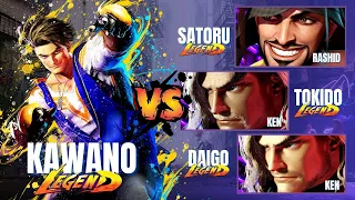 SF6 - KAWANO (LUKE) VS SATORU (Rashid) / TOKIDO (Ken) / DAIGO (Ken) - High Level Gameplay