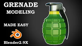 blender 2.92 modeling a grenade