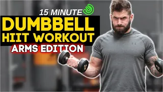 🔥15 Min Dumbbell HIIT Workout (ARMS EDITION - Biceps & Triceps)