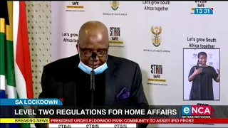 LEVEL 2 | Aaron Motsoaledi on Home Affairs regulations