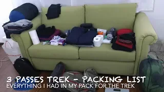 3 Passes -  What To Pack