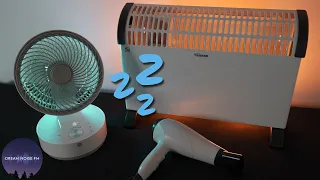 Heater, fan and hair dryer sounds for deep sleep 😴 - Dark Screen