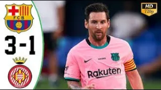 Barcelona vs Girona 3 1 All Goals & Highlights 2020 HD Messi / Couthiño