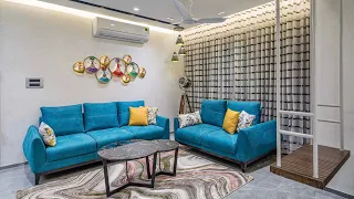 Sun Sky Park Design By Parisar Studio #4bhk #sofadesign