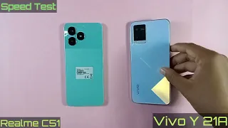 Realme C51 | Ram 4GB | Vs Vivo Y 21 A | Ram 4GB + 1GB Extended | Speed Test 2024