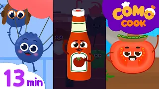 Kids animation | How to make a Pizza + More episodes 13min | Como Cook