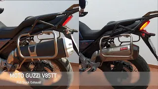 Moto Guzzi V85TT Exhaust Sound- Aftermarket Mass Exhaust