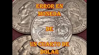 ERROR EN MONEDA DE UN CUARTO DE DOLAR 2023