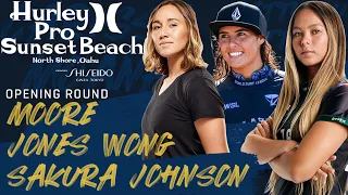 C.Moore, M.Jones Wong, B. Sakura Johnson Hurley Pro Sunset Beach - Opening Round Heat 3