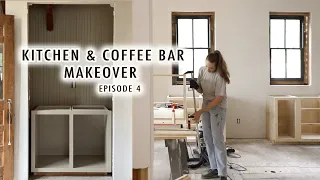 KITCHEN & COFFEE BAR MAKEOVER Part 4 *Building & Painting Cabinetry* | XO, MaCenna