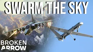 Russian DRONE SWARM and SU25s Provide Ground Support | Broken Arrow Multiplayer