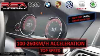 Bmw F10 520i N20 1600cc | Stage1 170 hp to 240 hp | 100 - 260 km/h Acceleration & Top Speed Run |