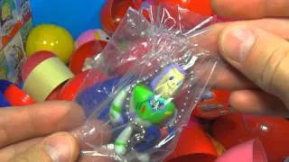 25 Surprise Eggs!!! Disney CARS MARVEL Spider Man SpongeBob HELLO KITTY LittlestPetShop ANGRY BIRDS