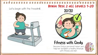 Brain Test 2 Tricky Stories Fitness With Cindy All Levels 1-20 Solution Walkthrough