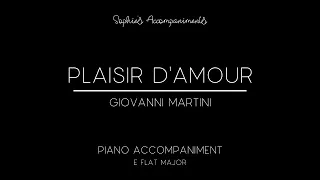 Plaisir d'amour by Giovanni Martini - Piano Accompaniment in Eb Major