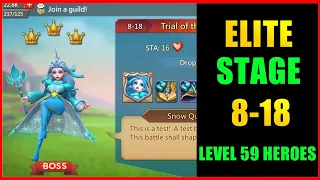 Lords mobile Elite Stage 8-18 f2p using level 59 heroes