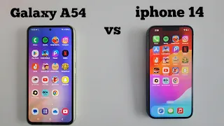 Samsung A54 vs iphone 14 || Speed Test