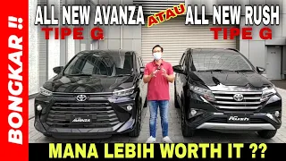 Bongkar !! Perbandingan Toyota All New Avanza Tipe G VS New Rush Tipe G 2022 || Exterior & Interior