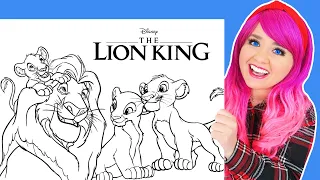 Coloring The Lion King Simba, Nala & Mufasa Coloring Pages | Prismacolor Markers