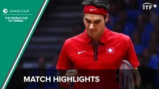 Federer vs Gasquet Highlights | Federer Wins The Davis Cup for Switzerland! | ITF