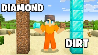 SWAPPING Diamonds with Dirt to Prank My Friend in Minecraft