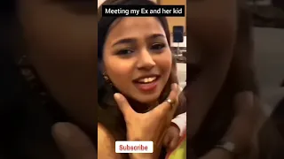 meeting ex girl & kid meet girl expression #toptrending #funny