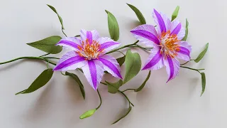 How To Make Clematis Paper Flower / Paper Flower / Góc nhỏ Handmade