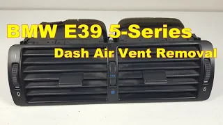 BMW E39 M5 540i 530i Center Dash A/C and Heater Air Vent Removal