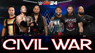 WWE 2K24 - THE ROCK BLOODLINE vs. ROMAN REIGNS BLOODLINE