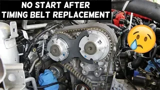 CAR DOES NOT START AFTER TIMING BELT REPLACEMENT. WHAT YOU NEED TO KNOW