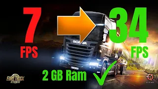 🔧ETS 2 Lag Fix/Increase FPS On Any Low PC/Laptop With 2GB RAM🔧