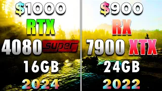 RTX 4080 SUPER 16GB vs RX 7900 XTX 24GB | PC Gameplay Benchmark Tested