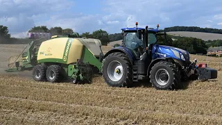 Harvest 2023 - Baling Straw with New Holland T7.315 & Krone BiGPack